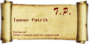Tasner Patrik névjegykártya
